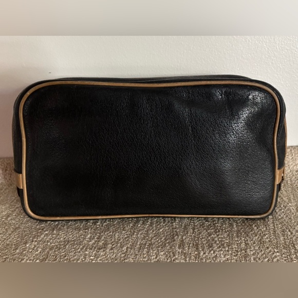 Gucci Black and Tan Leather Dopp Kit - Picture 1 of 13